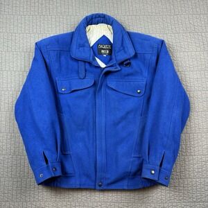 Vintage Maquette Wool Bomber Jacket Men's 42 (Large) Blue Chinstrap Lined Work